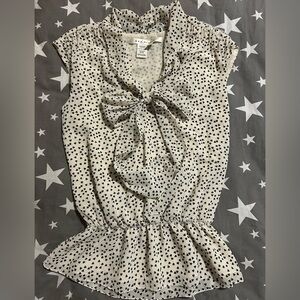 Max Studio Heart Print Sleeveless Blouse